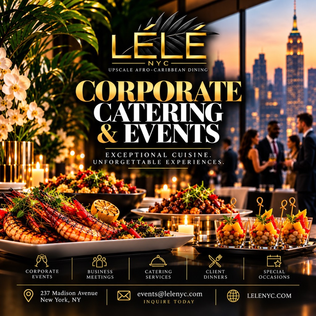 LÉLÉ NYC corporate catering and events, with corporate events, business meetings, catering services, client dinners, and special occasions.